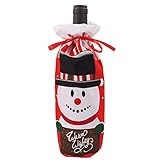 Angemessene Größe - 12.5x34cm, die Weihnachtsweinflasche Abdeckung paßt für die meisten Weinflaschen und Gläser sehr gut die lästigen Weinetikette und Weinetiketten zu ersetzen.