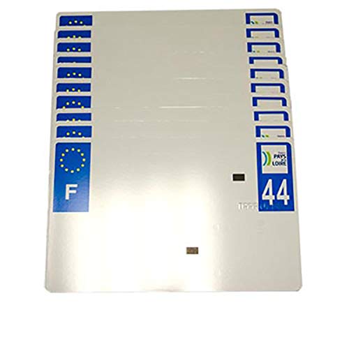 Plaque immat Tiflex 210x130 blanche prépercée sans fissure