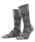 Burlington Herren Socken Carrington, Baumwolle, 1 Paar, Grau (Lightgrey/Red 3408), 40-46