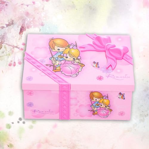Caja para joyas con música joyero portátil infantil de plástico 6