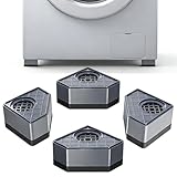 Schwingungsdämpfer Waschmaschine 4 Stück – Vibrationsdämpfer & Waschmaschine Füße Dämpfer rutschfest für Waschmaschine, Trockner, Kühlschrank gegen Geräusche und Wandern