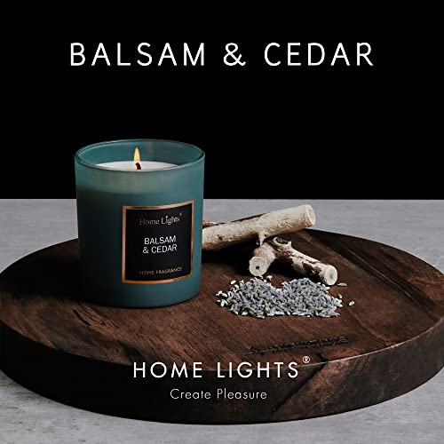 Scented Soy Candles, 35 Hours Burn Time, Natural Soy Wax, Home Fragrance Decor Gift For Women & Men, Balsam & Cedar #TOP1