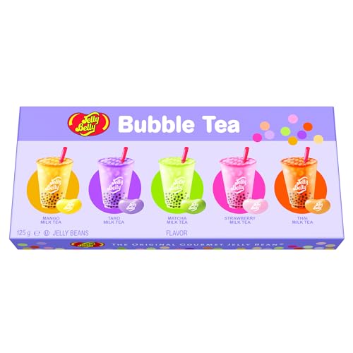 Jelly Belly - Squisito Bubble Tea Aromatizzato Jelly Bean Assortimento, Deluxe Gift Box, 125g