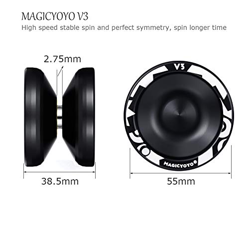 CHEE MONG Responsive Yoyo V3, MAGICYOYO Aluminum Yoyo Metal Yoyo for Kids Beginner + Bag + 5 Replacement Yoyo Strings - Thumbnail 3