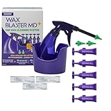 eosera Wax Blaster MD+ - Ear Wax Cleaning System - Complete Earwax Irrigation Kit for Stubborn and Routine Cleaning - with 5-ct Single Use Vials + 3 additional Ear Clean MD Packets
