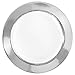 amscan Elegant with Border Round Plastic Party Plate (16 Piece), 7 1/2