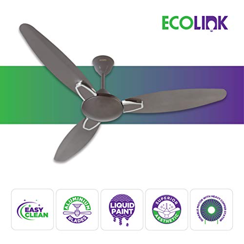 Image of EcoLink Petal Premium Decorative Easy Clean Ceiling Fan - 1200MM From The House Of Philips Lighting (Titanium Grey), Standard- Pack of 1