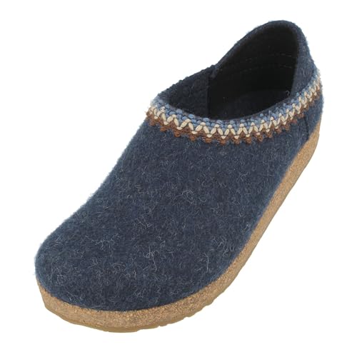 Image of HAFLINGER Grizzly GZH Zigzag Felt Clog Wool Shoe