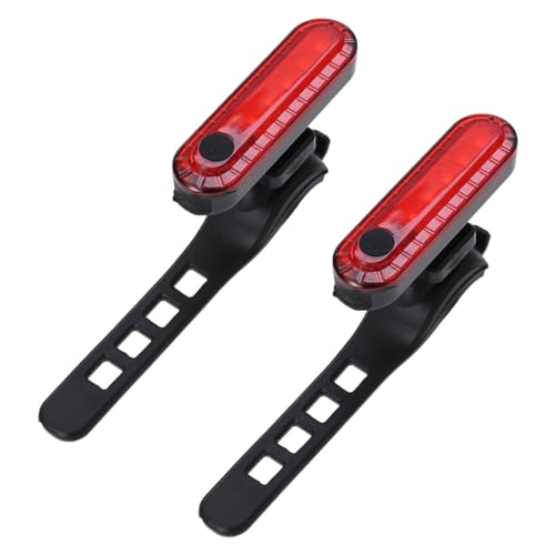 Happyyami 2Pcs USB LED Bike Light Rechargeable Taillight for Enhanced Visibility for Cycling Running and Outdoor Activities Durable Safety Warning Lamp Red
