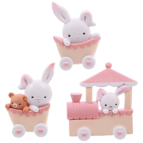 Figurines de lapins en résine motif lapin pour cadeau de fête d'enfant