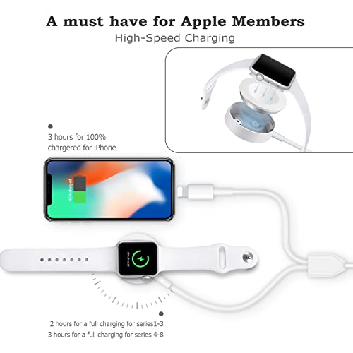 Lifeegrn Update Version Smart Iwatch Charger Wireless Usb 6.5 Ft/2 M Charging Cable For Apple Watch Series Se/8/7/6/5/4/3/2/1 & Phone 14/13/12/11/Pro/Max/Xr/Xs/Xs Max/X&Pad Series #TOP3