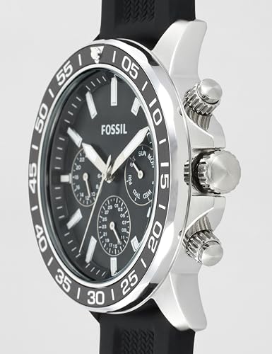 Image of Fossil Bannon Multifunction Black Silicone Watch