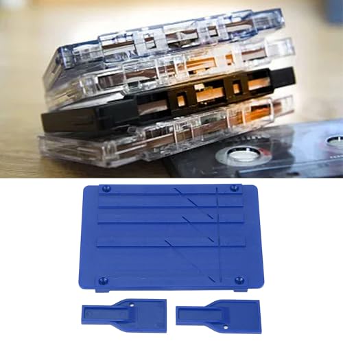 ciciglow Band-Spleiß-Set, für Universal-Reel-to-Reel-Tonbandgerät, Tape-Spleißplatten-kompatibles Band 1 Zoll, 1/2 Zoll, 1/4 Zoll, 1/8 Zoll Reel-to-Reel-Bänder (Blue)