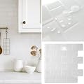 20 Sheets Peel and Stick Backsplash Tiles – 12" x 12" Stick On Tiles for Kitchen & Bathroom Walls with Smoothing Tool Kit