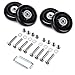 F-ber Luggage Suitcase Wheels with ABEC 608zz Bearings, 50mm Inline Outdoor Skate Replacement Wheels, Set of 4 (Black, 50mm x 18mm x 6mm/1.97