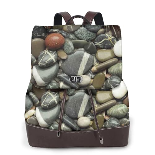 Sac à dos femme noir tendance cuir synthétique école voyage imprimé pavé