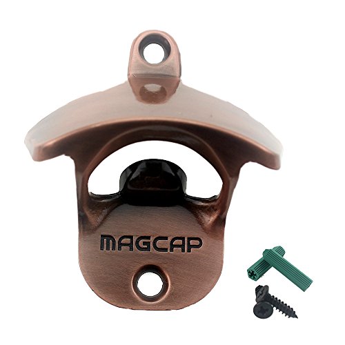 Magcap Outdoor Bottle Opener Wall Mounted - Style Magnetic Beer Bottle Opener That Catches Caps - Easy To Install And Incredibly Convenient #TOP1