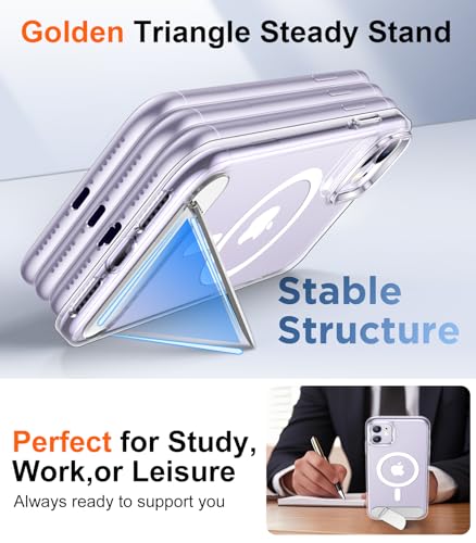 Image of Magnetic Compatible with iPhone 11 Phone Case, [Built-in Invisible Kickstand][Compatible with MagSafe] [Military Grade Shockproof] Slim Thin Phone Case for iPhone 11 6.1 inch
