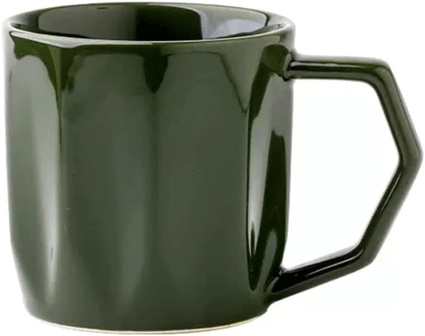 Coffee Cup Mugs 275ML Creative Ceramic Large-capacity Coffee Cup Household Design Tea Simple Couple Mug(Green)