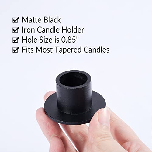 Aglary 4Pcs Black Taper Candle Holders thumb #3