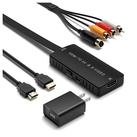 LVY HDMI to SVideo Converter HDMI to RCA Adapter R/L Audio Video Converter Adapter Support 1080P Compatible PS3/PS4, Xbox, Fire Stick, Roku, Blu-Ray Player, VHS, VCR, DVD, STB, Camera etc.