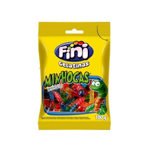 Fini Bala Gelatina Minhoca Brilho, 90G
