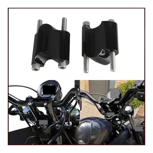 Elevador de manillar de 1" con bloque de extensión ergonómico para moto 48 2