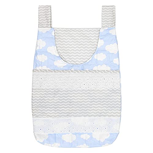 Porta Fraldas Varão Minasrey 3 Peças Alvinha Nuvens Azul