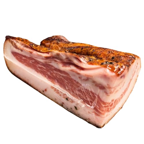 Guanciale Speck aus Italien - perfekt für italienische Carbonara - 250g Wangenspeck am Stück - luftgetrocknete Speck Spezialität aus Südtirol
