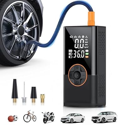 Portable Tire Inflator with Digital Gauge and Power Bank