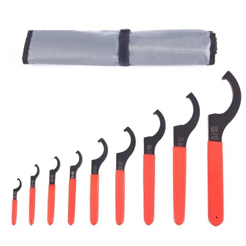 HCXUANWJTL 6 Pcs Coilover Adjustable Steel Spanners Wrench Hook Tool For Suspension System and Shock Adjustments