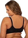 Fruit of the Loom Women's Plus-Size Cotton Unlined Underwire Bra Full Coverage, Opaque, Black Hue, 46D - Image 2