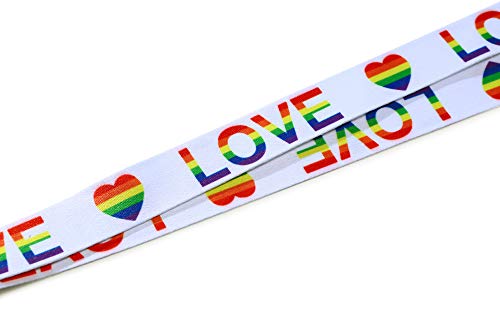 Mealguet Gay Pride Lanyard Id Badge Holder Rainbow Striped Love Lgbtq Pride Flag Lanyard Key Chain For Keys Cell Phone Holder For Pride Parade #TOP4