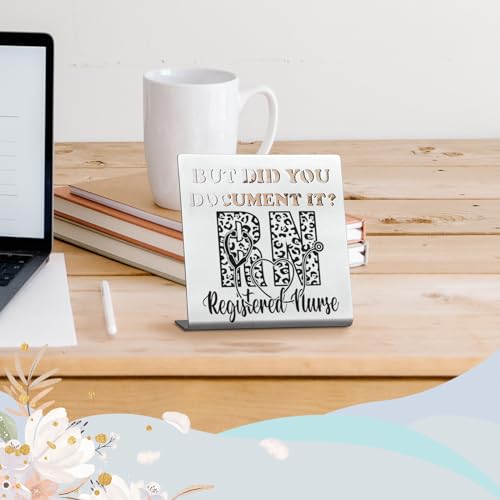 But Did You Document It Registered Nurse Gifts Funny Thank You Registered Nurse Gifts Funny Nurse Practitioner RN Signs for Home Office Desk Bookshelf desktop Cubicle Decorations GBUT2