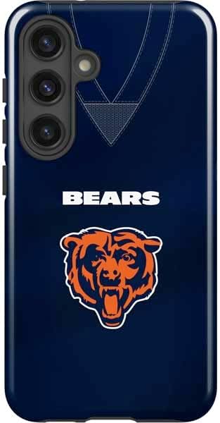 Skinit Impact Phone Case Compatible with Galaxy S24 Plus - Officially Licensed NFL Chicago Bears Black & White Design
