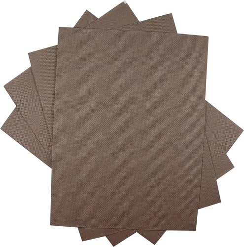 Image of KCS 4 /6 pc of 12 inch x 18 inch 30cmx45cm 18CT Counted Cotton Aida Cloth Cross Stitch Fabric (Coffee, 4 pc)