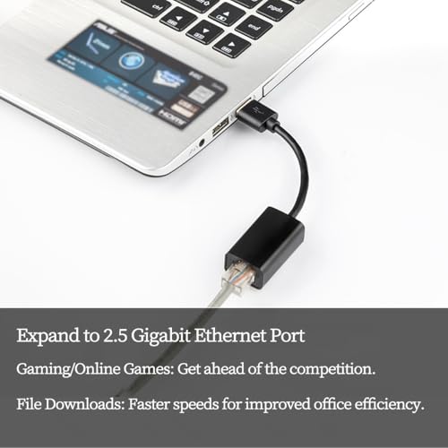 Adaptador de red AoQhir USB C a RJ45 Ethernet 2.5G con chip RTL8156B para MacBook, Windows 10/11 y más miniatura 2