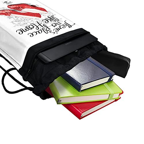 LOGOVISION Wizard of Oz Ruby Slippers Drawstring Backpack Sports Bag Sackpack 17" x 13", Perfect for Gym, Yoga or Practice4