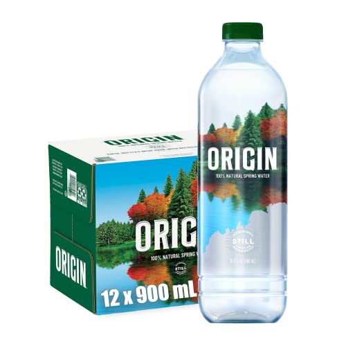 Origin, 100% Natural Spring Water, 900 Ml, Recycled Plastic Bottle, 12 Pack #TOP13