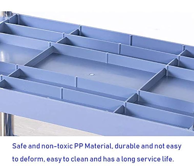 Movable Hand Trucks Storage Cart,Kitchen Hotel Caterolling Cart with Handleplastic Restaurants Service Trolley with Large Universal Wheel(Black-107 * 51 * 97Cm)-NBCesJRA