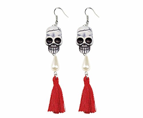 Preisvergleich Produktbild Boland 72168 Ohrringe Totenkopf, One Size