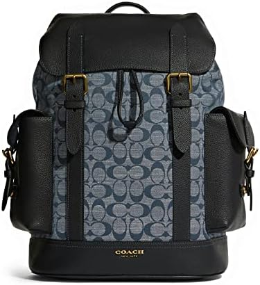 COACH Mens Hudson Backpack In Leather (B4/Denim In Signature Chambray): Buy Online at Best Price in UAE