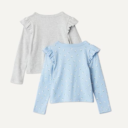 Image of Amazon Essentials Girls and Toddlers' Long Sleeve Ruffle T-Shirt