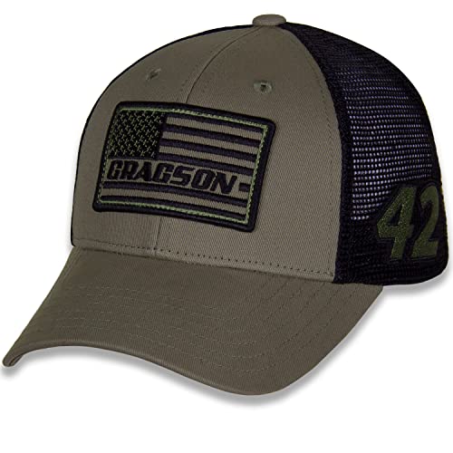 Gorra NASCAR ajustable 2023 Noah Gragson color oliva miniatura 5