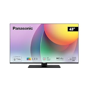 Panasonic TB-43W60AEZ, W60 Series 43 Inch 4K Ultra HD LED Smart TV, 2024, TiVo, 4K Colour Engine, Dolby Vision & Atmos, Game Mode Plus, for an Extraordinary Visual Experience