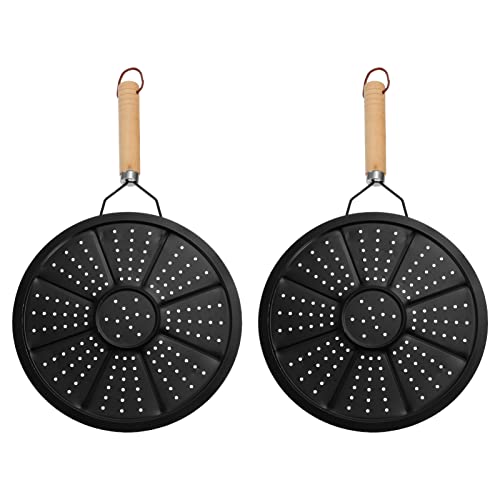 Cabilock 2pcs Insulation Pads Cast Iron Heat Diffuser Plate Induction Ring Plate Flame Guard Plate Flame Simmer Plate Gas stovetop Pot Table top Stove Pan Insulation Pad Wood hot Pot Coffee