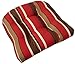 Pillow Perfect Indoor/Outdoor Striped Wicker Seat Cushions, 2 Pack, Red/Brown