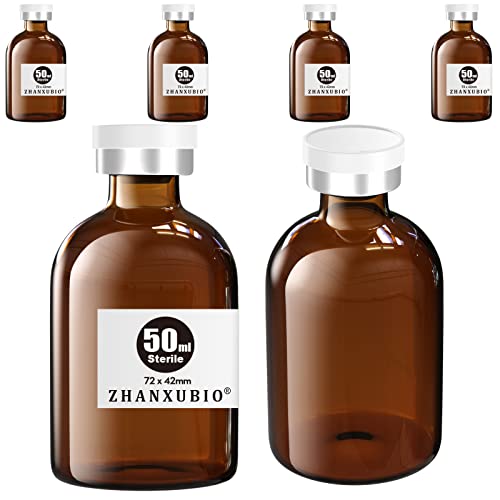 ZHANXUBIO Sterile Probenflakons, 50ml, 6 Stück