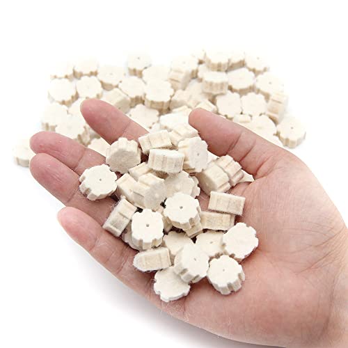 Aolamegs (100 Pack) .223/5.56 Wool Star Chamber Cleaning Pads Or Attachment With Brass Connector #TOP2