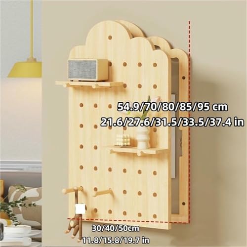Stylish Wooden Electrical Panel Cover - Decorative Breaker Box & Pegboard Protection for Hotel Kitchen, 15.8''L x 31.5''H, Brown, Modern Design